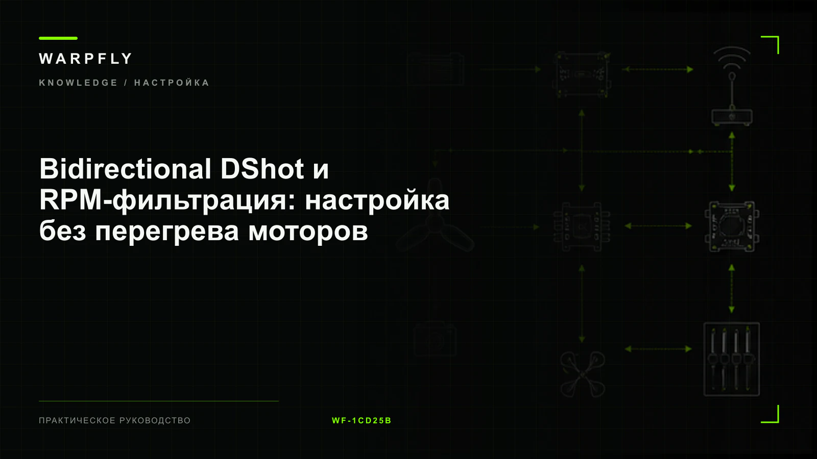 Bidirectional DShot и RPM-фильтрация: настройка без перегрева моторов — обложка WARPfly