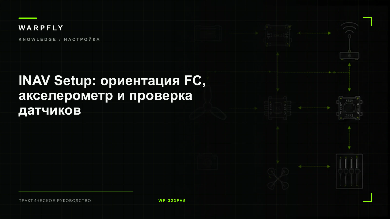 INAV Setup: ориентация FC, акселерометр и проверка датчиков — обложка WARPfly